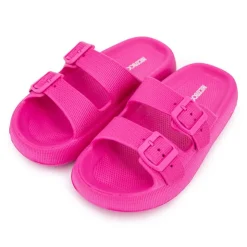 NICO BOCO Mules doubles brides à semelle épaisse Femme ROSE Discount