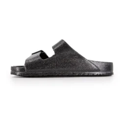 KELARA Mules en plastique glitter à enfiler Femme NOIR New