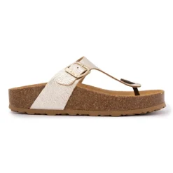 I AM Mules entre doigt dé satinée en cuir Femme OR Best