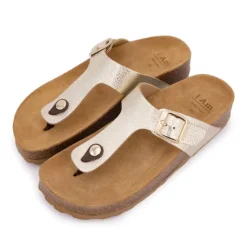 I AM Mules entre doigt dé satinée en cuir Femme OR Best