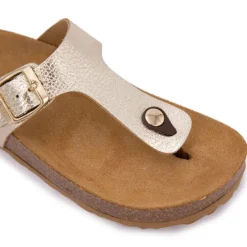 I AM Mules entre doigt dé satinée en cuir Femme OR Best