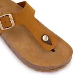 I AM Mules entre doigt en daim Femme JAUNE Sale