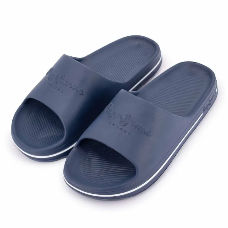 PEPE JEANS Mules factory uni avec logo Homme BLEU FONCE