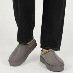 MANOUKIAN Mules Fourrées avec Liseré Christiane Femme GRIS Discount