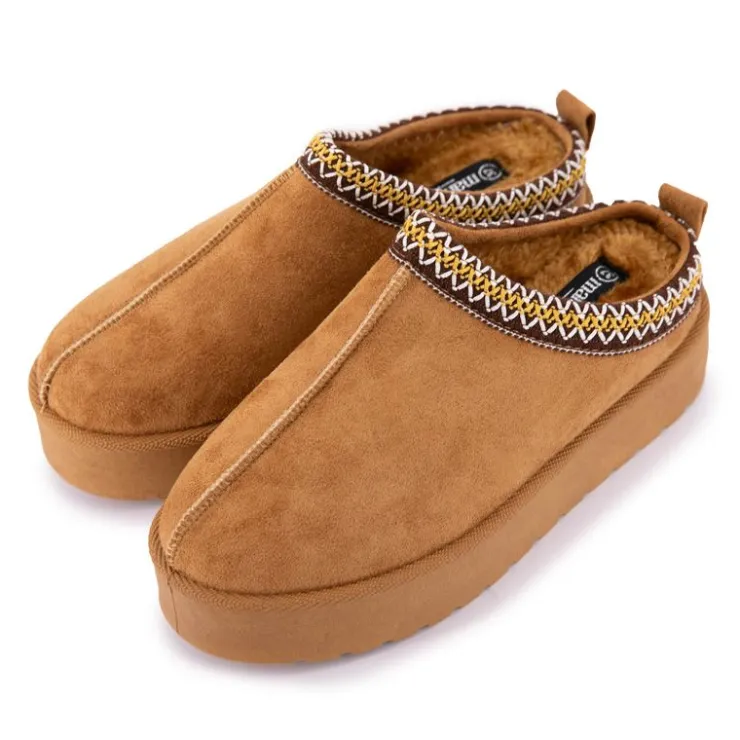 MANOUKIAN Mules Fourrées avec Liseré Christiane Femme MARRON