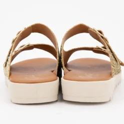 CARLA TORTOSA Mules glitter arc en ciel platino double boucle Enfant OR Discount