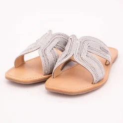 LES TROPEZIENNES PAR M.BELARBI Mules habana avec strass Femme ARGENT Discount