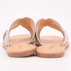 LES TROPEZIENNES PAR M.BELARBI Mules habana avec strass Femme ARGENT Discount