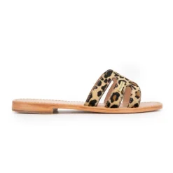 LES TROPEZIENNES PAR M.BELARBI Mules hadamia léopard en cuir Femme MARRON CLAIR Outlet