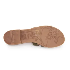 LES TROPEZIENNES PAR M.BELARBI Mules Hamiga semelle gravée Femme KAKI Hot