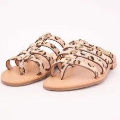 LES TROPEZIENNES PAR M.BELARBI Mules Hikamul léopard en cuir Femme BEIGE Outlet