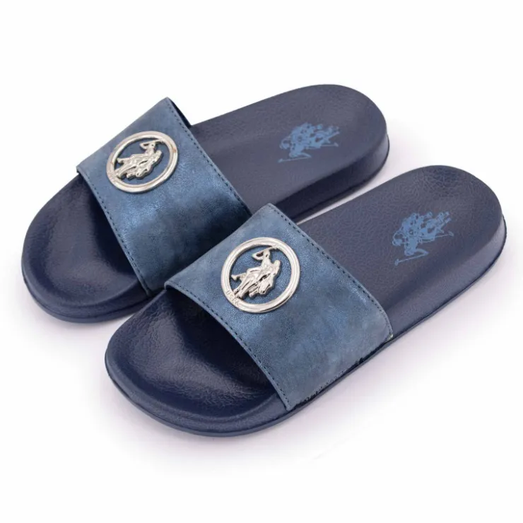 US POLO Mules ivy001 shiny t35-41 Femme BLEU New