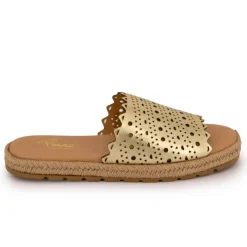 PINAZ Mules laminado gold semelle cde Femme OR Hot