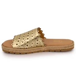 PINAZ Mules laminado gold semelle cde Femme OR Hot