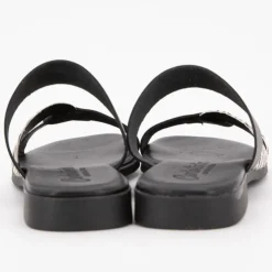 CARLA TORTOSA Mules e avec imprimé zèbre Femme NOIR Hot