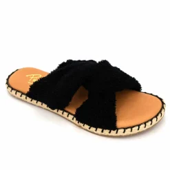 PINAZ Mules Palmera Toile e Femme NOIR Clearance