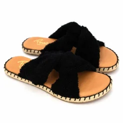 PINAZ Mules Palmera Toile e Femme NOIR Clearance