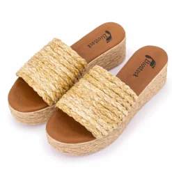 BIOSTOCK Mules plateforme rafia 10 63187 t36/41 Femme BEIGE Sale