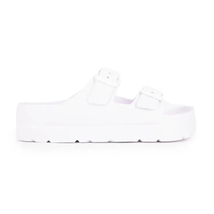 LOVETT Mules plates à double bride Femme BLANC Best