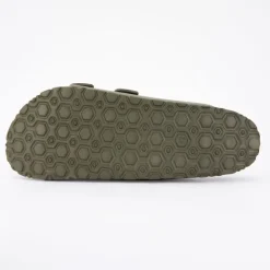 AMERICAN COLLEGE Mules plates basses avec double brides Homme KAKI Discount