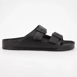 AMERICAN COLLEGE Mules plates basses avec double brides Homme NOIR Discount