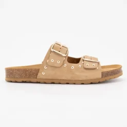 I AM Mules suede boucle effet clou Femme BEIGE Online