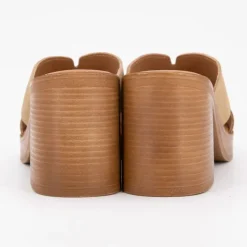 CARLA TORTOSA Mules talons carrés beal gold Femme OR Outlet