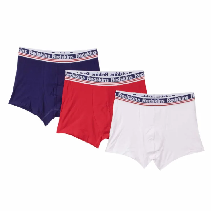 REDSKINS Pack de 3 boxers 3 couleurs coton doux stretch orion Homme ROUGE Discount