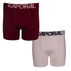 KAPORAL Pack de 2 boxers élastique Barry Homme BORDEAUX Hot