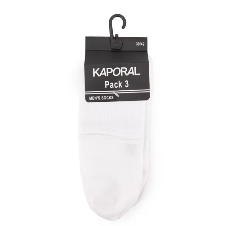 KAPORAL Pack de 3 chaussettes mamdy 4204 Homme BLANC Sale