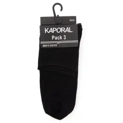 KAPORAL Pack de 3 chaussettes mamdy 4204 Homme NOIR New