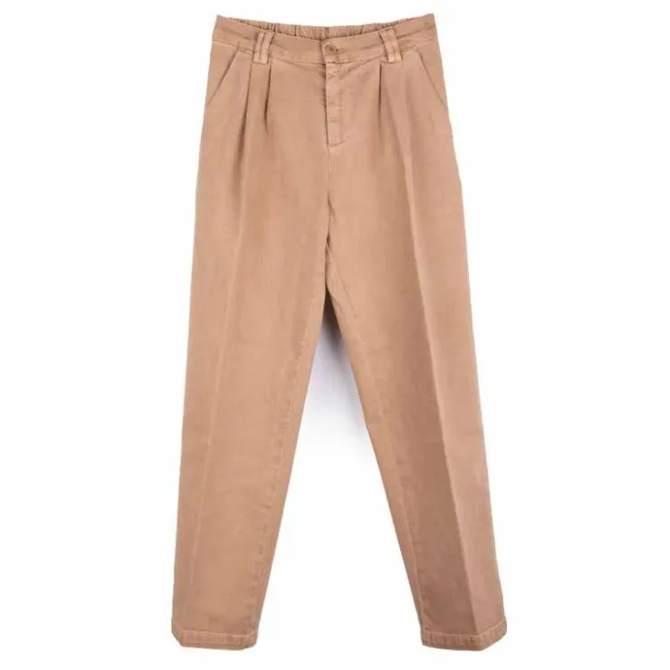 HAPPY Pantalon à pinces en toile Femme BEIGE Best