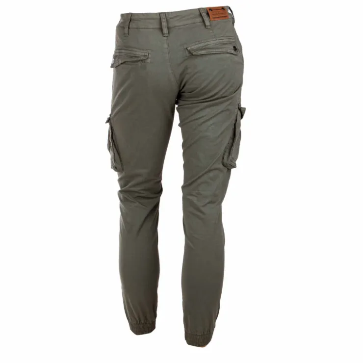 BLAGGIO Pantalon ajusté cargo multipoches Tanera Homme KAKI Online