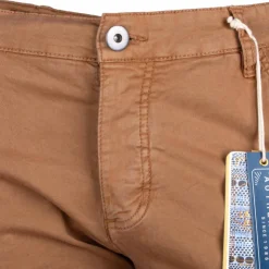 BLAGGIO Pantalon ajusté cargo multipoches Tanera Homme MARRON