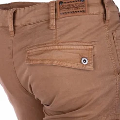 BLAGGIO Pantalon ajusté cargo multipoches Tanera Homme MARRON