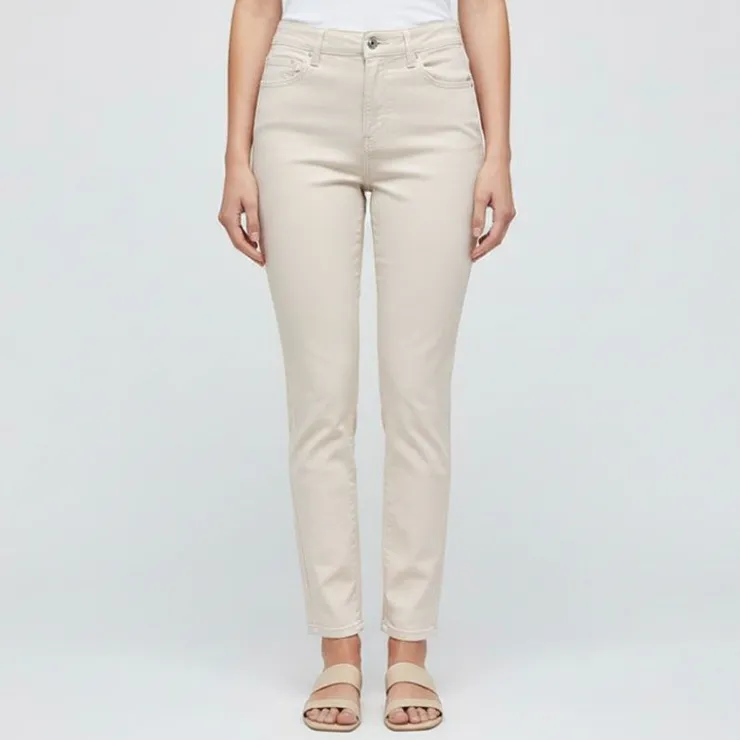 ONLY Pantalon ajusté Elma birch Femme BEIGE Online