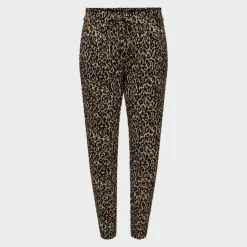 ONLY Pantalon ajusté tadia imprimé léopard Femme NOIR