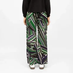 LA PETITE ETOILE Pantalon avec cordon regular à motif graphique prisco Femme VERT Discount