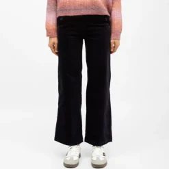 DEELUXE 74 Pantalon bleu marine maena velours Femme BLEU FONCE