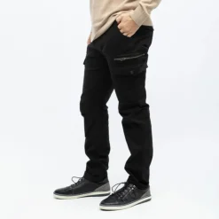 DEELUXE 74 Pantalon cargo danakil avec poche zippée Homme NOIR Online