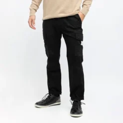 DEELUXE 74 Pantalon cargo madison regular avec ourlets Homme NOIR Hot