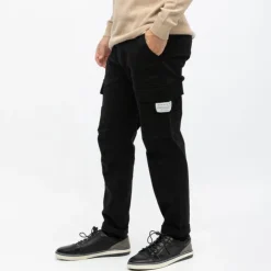 DEELUXE 74 Pantalon cargo madison regular avec ourlets Homme NOIR Hot