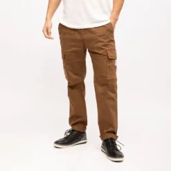 DEELUXE 74 Pantalon cargo madison regular avec ourlets Homme MARRON FONCE Online
