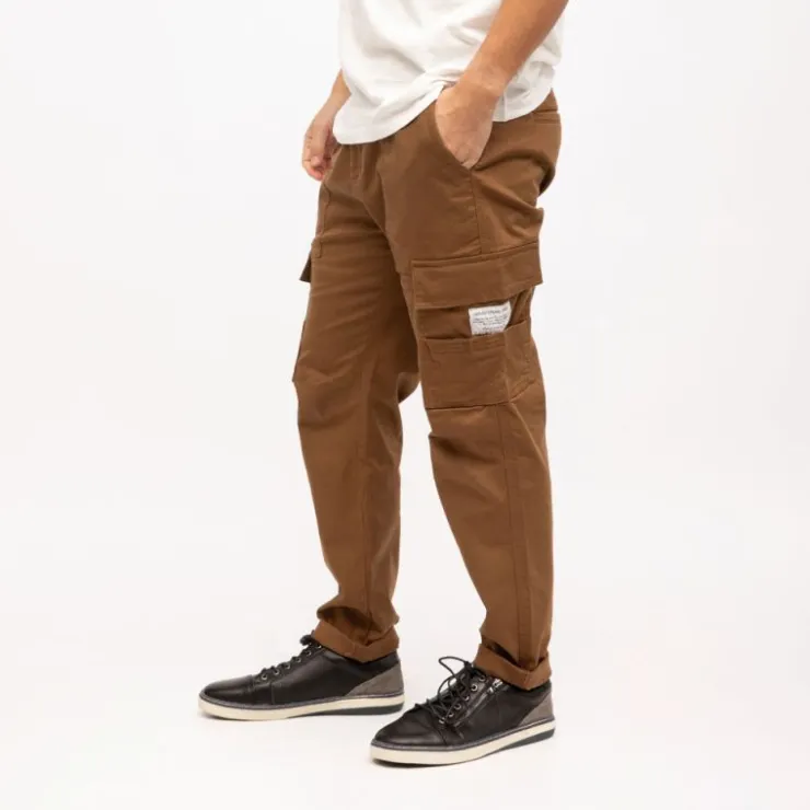 DEELUXE 74 Pantalon cargo madison regular avec ourlets Homme MARRON FONCE Online