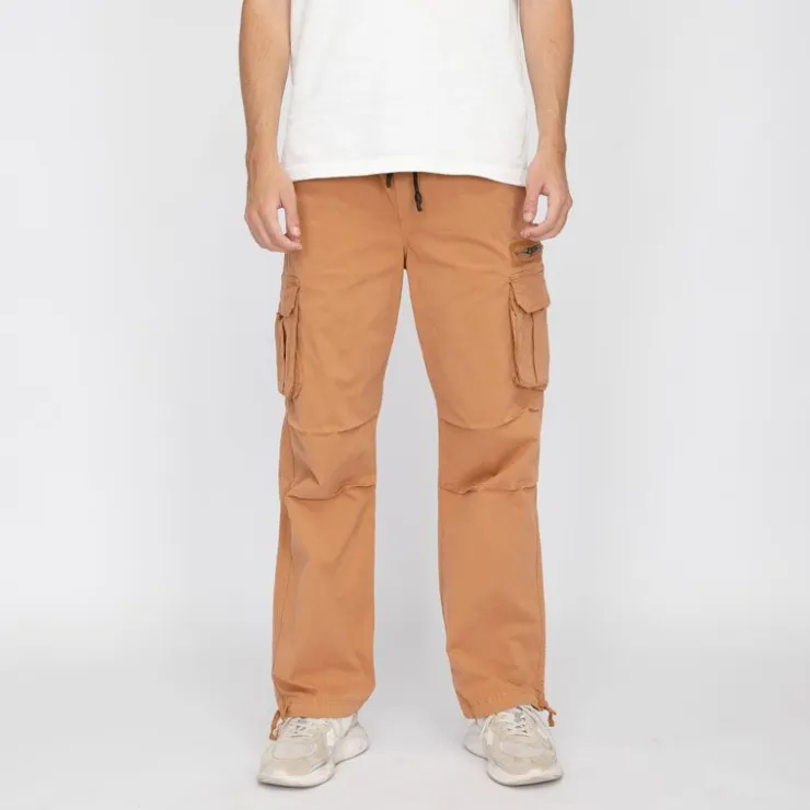 PANAME BROTHERS Pantalon cargo poche zippée coton stretch arthur Homme MARRON Hot