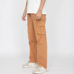 PANAME BROTHERS Pantalon cargo poche zippée coton stretch arthur Homme MARRON Hot
