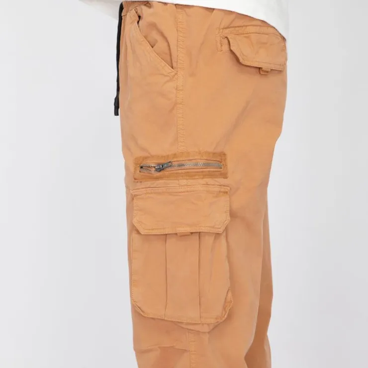 PANAME BROTHERS Pantalon cargo poche zippée coton stretch arthur Homme MARRON Hot
