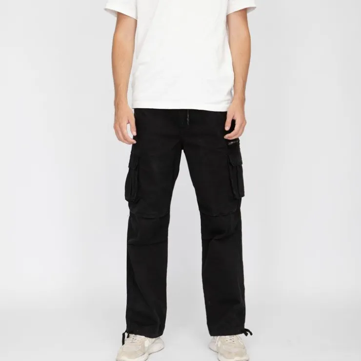 PANAME BROTHERS Pantalon cargo poche zippée coton stretch arthur Homme NOIR Outlet