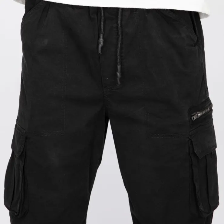 PANAME BROTHERS Pantalon cargo poche zippée coton stretch arthur Homme NOIR Outlet