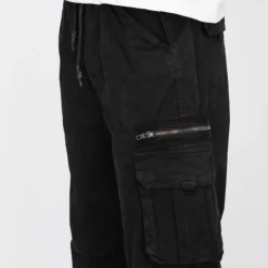 PANAME BROTHERS Pantalon cargo poche zippée coton stretch arthur Homme NOIR Outlet